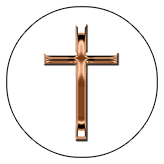 DAROUND 510 BZ WT Bronze Single Cross White Background copy